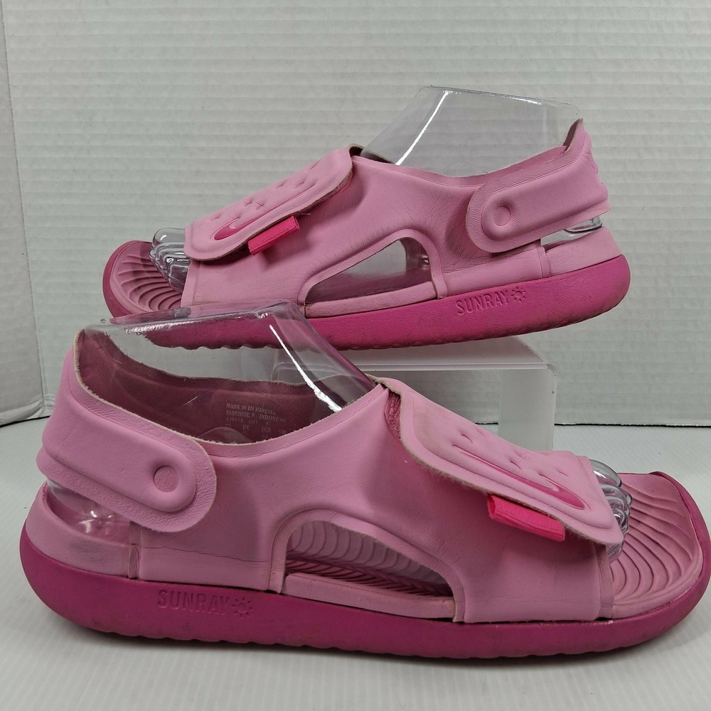 Nike Sunray Adjust 5 Pink Hyper Pink Sandals AJ9076-601 Youth 7Y Womens 8.5
